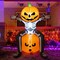Halloween Inflatable 5FT Skull Skeleton Pumpkin Head with Built-in LEDs